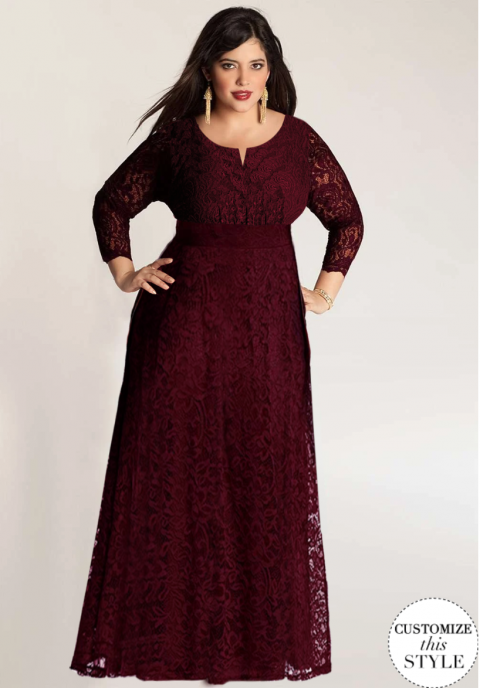 Siren Plus Size Dress in Crimson Ruby (Made To Order)