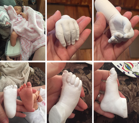 We tried to Luna Bean Hand casting…. How did we do 🥴 might have to d