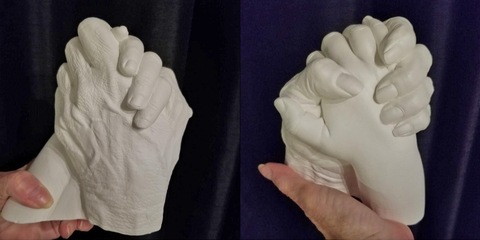 Luna Bean KEEPSAKE HANDS CASTING KIT Large Plaster Statue Hand Cast Family XL 