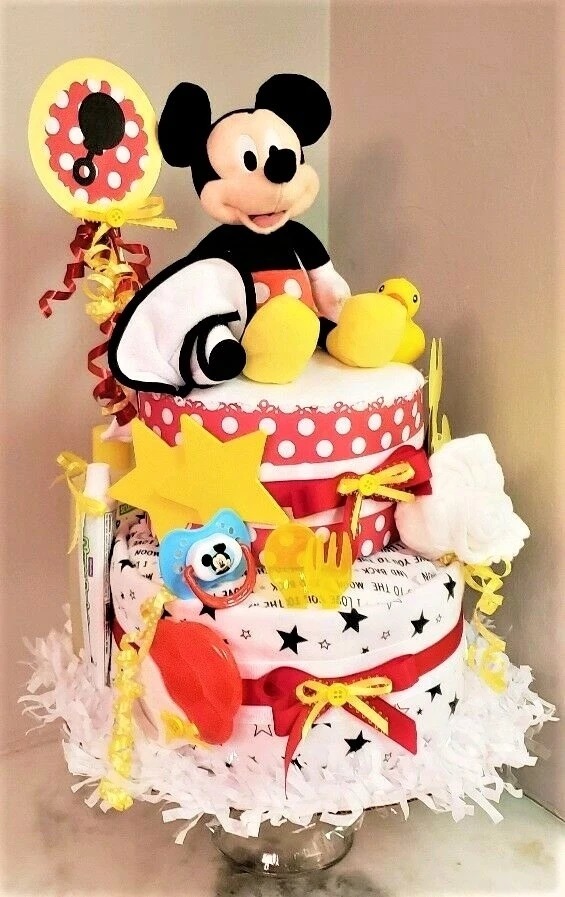 TORTA OD PELENA DE LUXE - NAJLJEPŠI POKLON U RODILIŠTE - MICKEY MOUSE