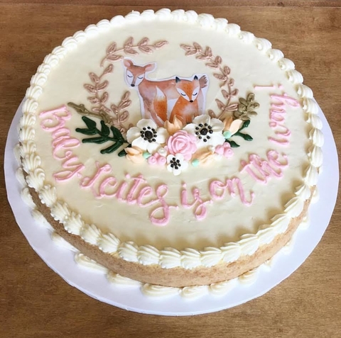 Deer baby cheap shower cake