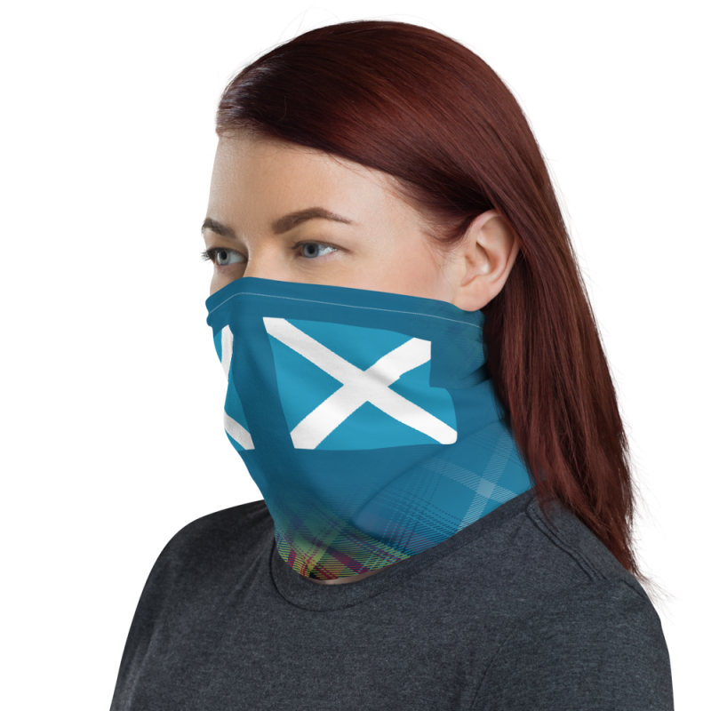 Azure Saltire Declaration of Scottish Independence tartan Neck Gaiter snood bandana 8