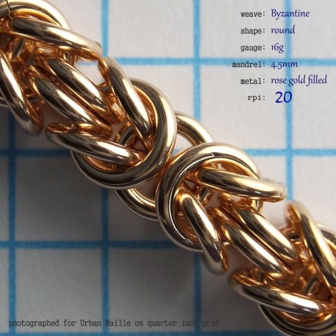 Flexible Byzantine Chainmaille Stack Ring by Femailler, Made in USA