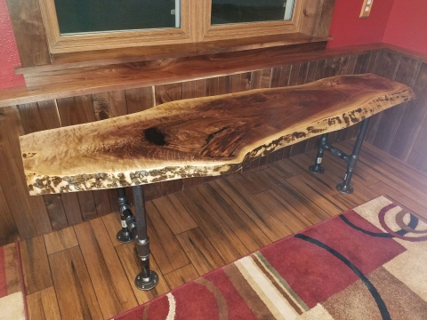 Bar Top Photo Gallery - Live Edge Wood - The Lumber Shack