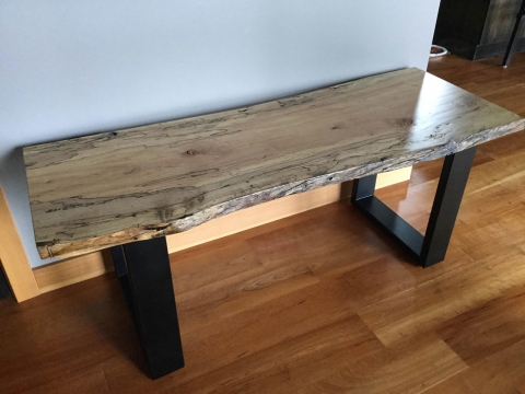 Wood deals slab bench